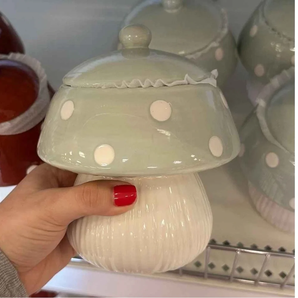 Target 🎯 Ceramic Mushroom Canister Blue